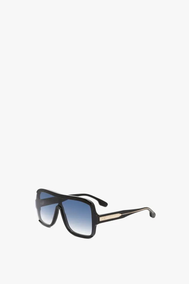 Sunglasses Women Victoria Beckham Layered Mask Sunglasses In Black Gradient