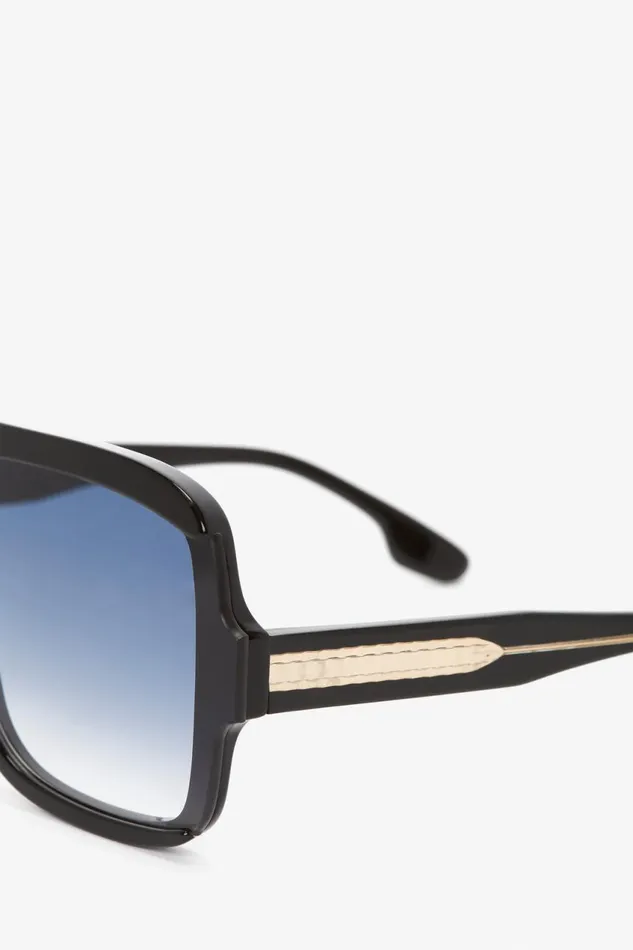 Sunglasses Women Victoria Beckham Layered Mask Sunglasses In Black Gradient