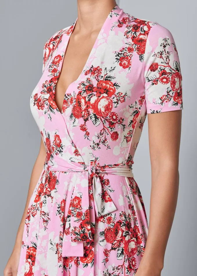 SURPLICE FLORAL DRESS Pink Multi Women VENUS Sundresses