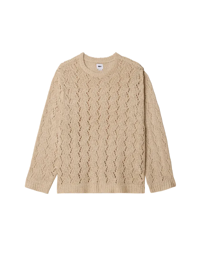 SWEATERS OBEY Clothing Men SHIMODA SWEATER Natural