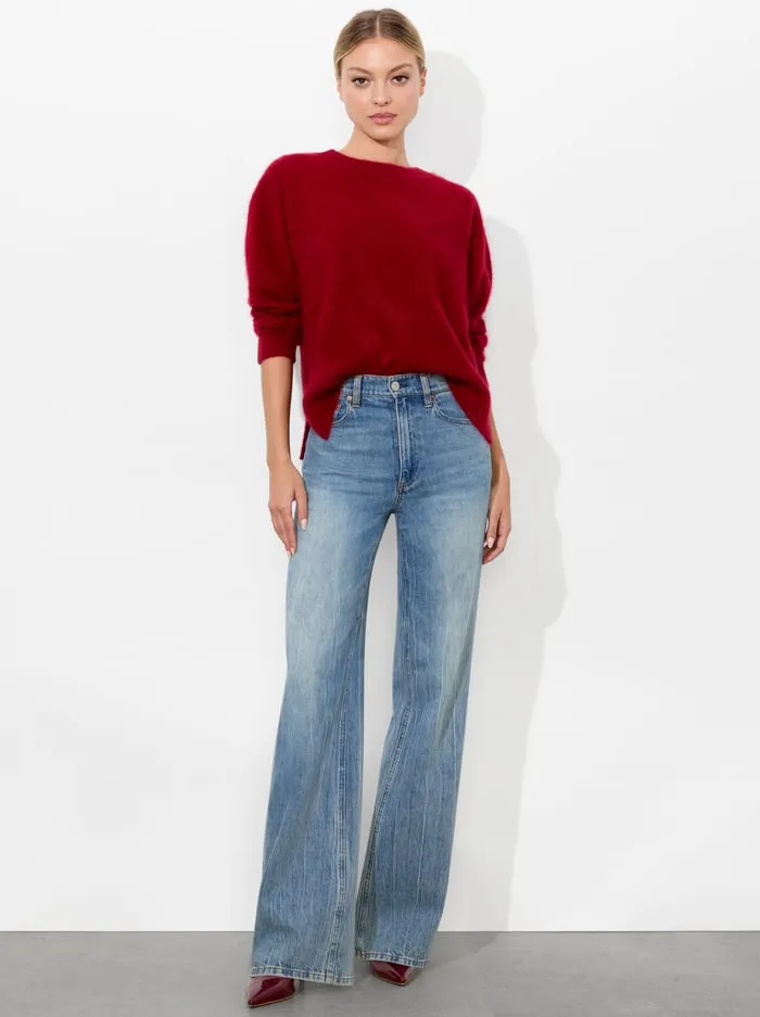 Sweaters Women Alice Olivia Barbra Pullover Garnet