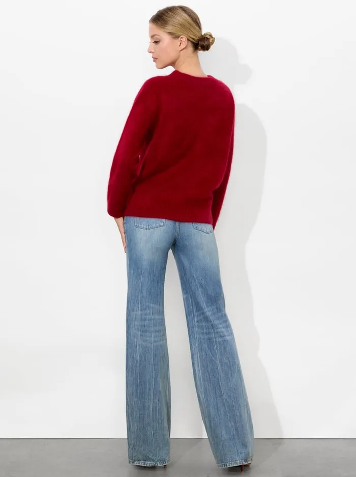 Sweaters Women Alice Olivia Barbra Pullover Garnet