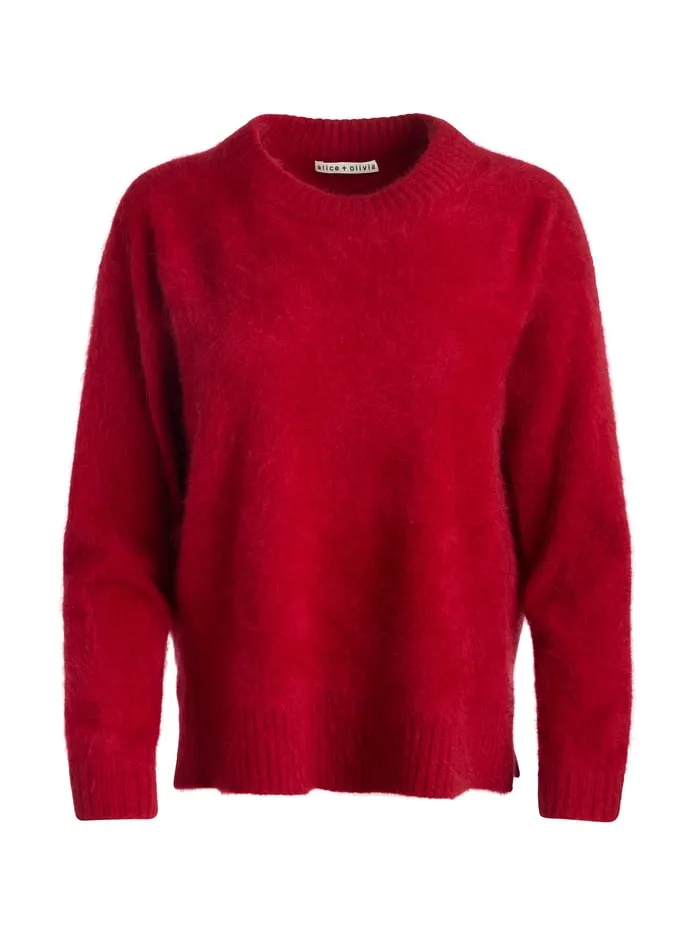 Sweaters Women Alice Olivia Barbra Pullover Garnet