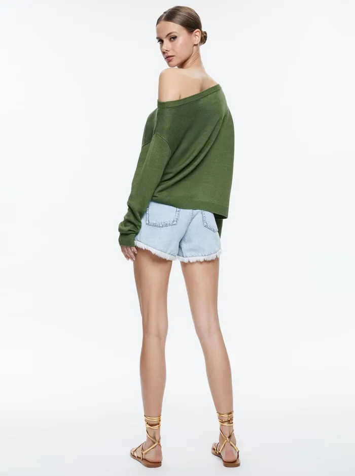 Sweaters Women Alice Olivia Marg Slouchy Pullover Avocado
