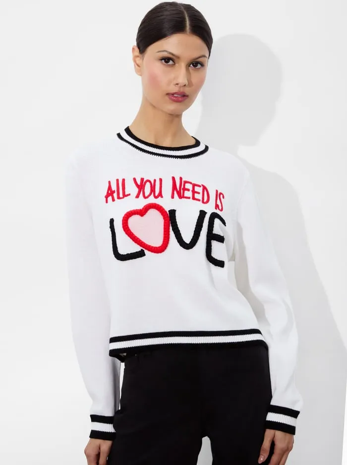 Sweaters Women Alice Olivia The Beatles Rorie Pullover Soft White Multi