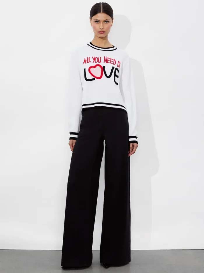 Sweaters Women Alice Olivia The Beatles Rorie Pullover Soft White Multi