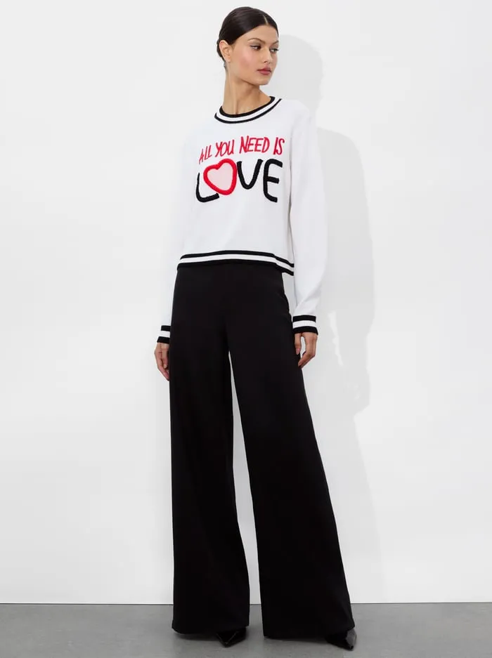 Sweaters Women Alice Olivia The Beatles Rorie Pullover Soft White Multi