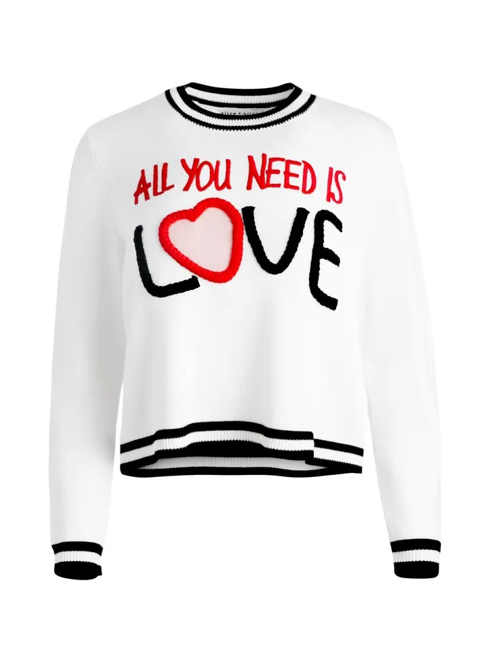 Sweaters Women Alice Olivia The Beatles Rorie Pullover Soft White Multi