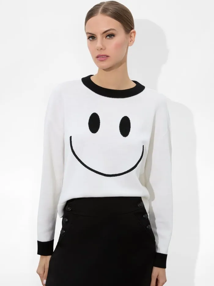Sweaters Women Alice Olivia Ziggy Pullover Soft Whiteblack