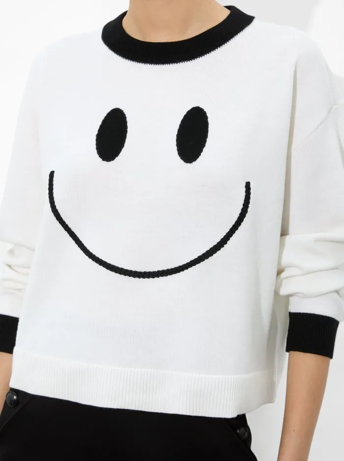 Sweaters Women Alice Olivia Ziggy Pullover Soft Whiteblack