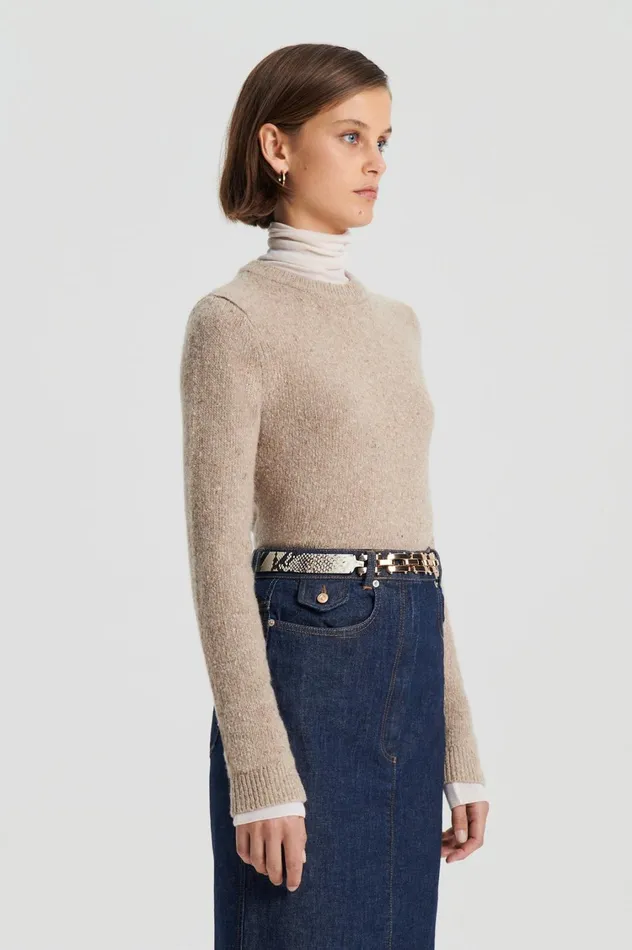 Sweaters Women Scanlan Theodore TWEED SWEATER Taupe Sweaters Women Scanlan Theodore TWEED SWEATER Taupe