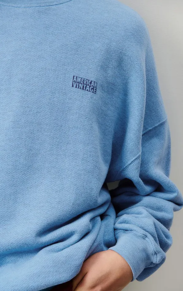 Sweatshirt Doven Overdyed Sky Men American Vintage Sweatshirts Sweatshirt Doven Overdyed Sky Men American Vintage Sweatshirts