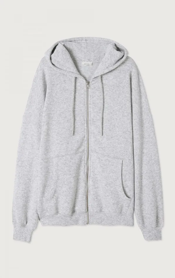 Sweatshirt Evona Melange Light Grey Men American Vintage Sweatshirts