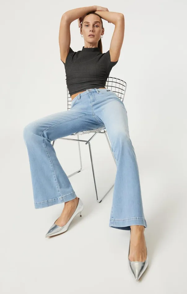 Sydney Flare In Bleach Feather Blue Women Mavi Jeans Denim