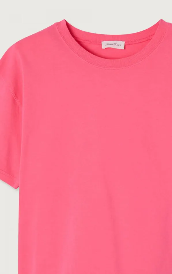 TShirt Fizvalley Fluo Pink Women American Vintage Short Sleeve TShirts TShirt Fizvalley Fluo Pink Women American Vintage Short Sleeve TShirts