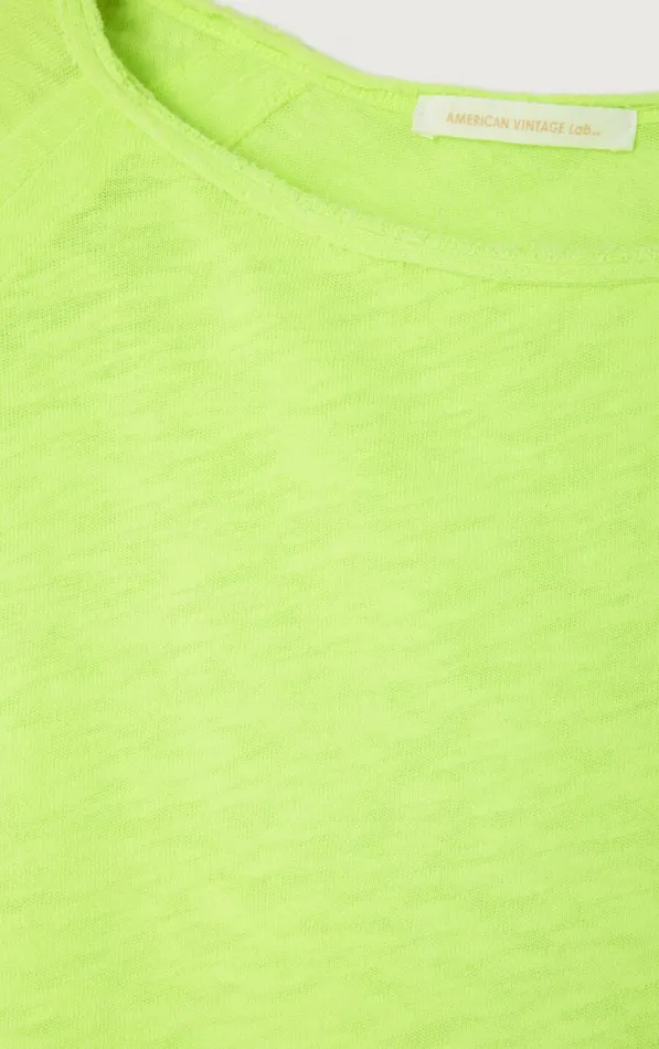 TShirt Sonoma Neon Yellow Women American Vintage Long Sleeve TShirts
