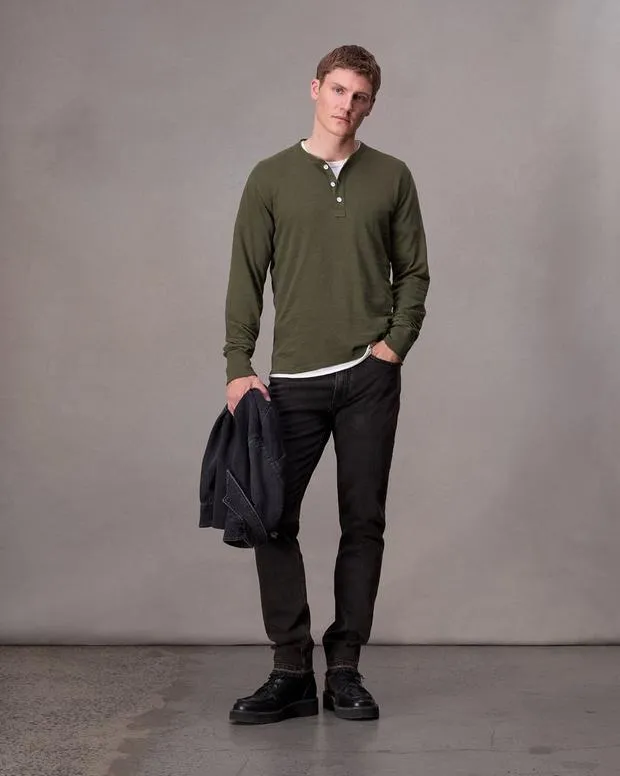 TShirts and Henleys Men Rag and Bone Classic Flame Henley Forest Green