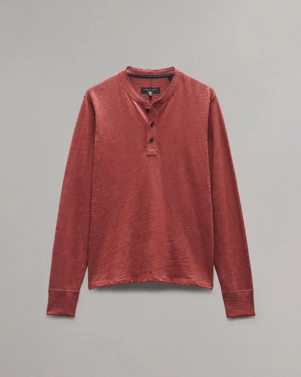 TShirts and Henleys Men Rag and Bone Classic Flame Henley Maroon