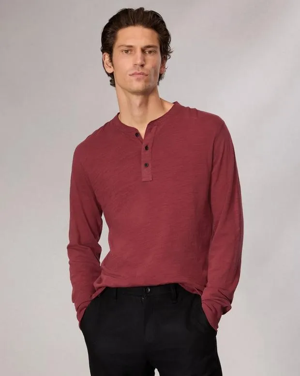TShirts and Henleys Men Rag and Bone Classic Flame Henley Maroon