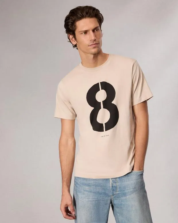 TShirts and Henleys Men Rag and Bone Rb Number 8 TShirt Washed Light Tan