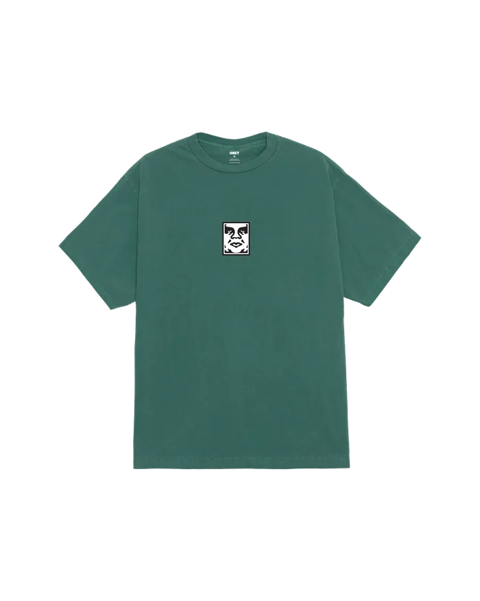 TSHIRTS Men OBEY Clothing OBEY ICON FACE PIGMENT TSHIRT Pigment Rain Forest