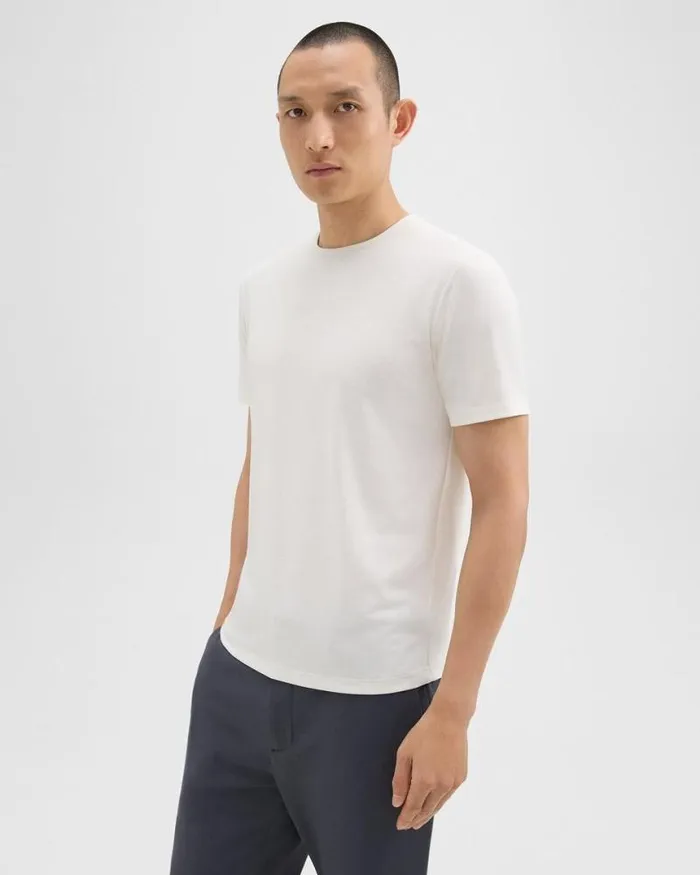TShirts Polos Men Theory Dorian Tee In Active Knit White