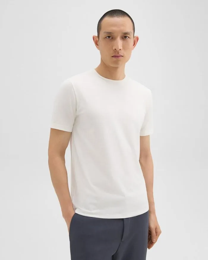TShirts Polos Men Theory Dorian Tee In Active Knit White TShirts Polos Men Theory Dorian Tee In Active Knit White