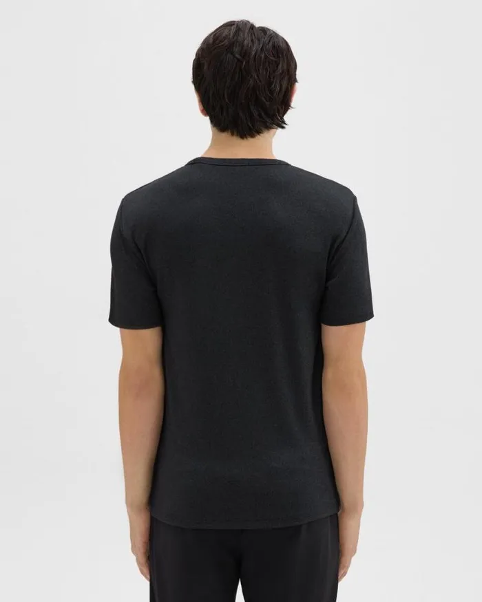 TShirts Polos Men Theory Essential Tee In Anemone Modal Jersey Black Multi