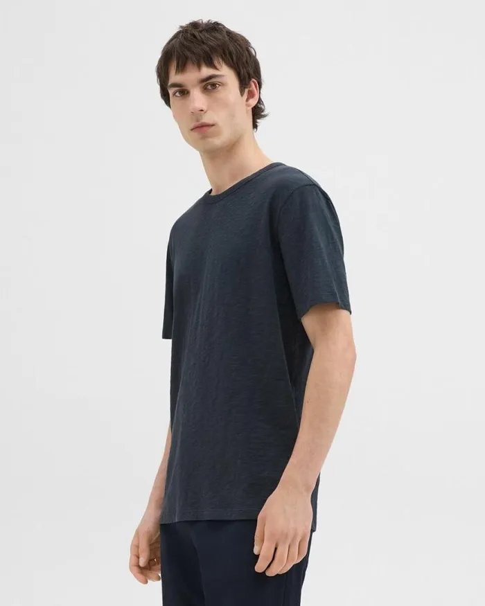 TShirts Polos Men Theory Essential Tee In Cosmos Slub Cotton Eclipse TShirts Polos Men Theory Essential Tee In Cosmos Slub Cotton Eclipse