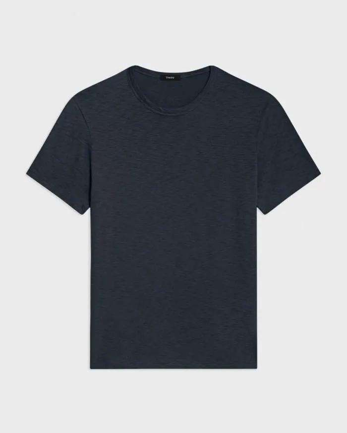 TShirts Polos Men Theory Essential Tee In Cosmos Slub Cotton Eclipse TShirts Polos Men Theory Essential Tee In Cosmos Slub Cotton Eclipse