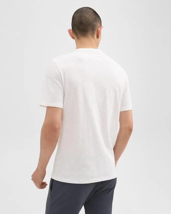 TShirts Polos Men Theory Essential Tee In Cosmos Slub Cotton White TShirts Polos Men Theory Essential Tee In Cosmos Slub Cotton White