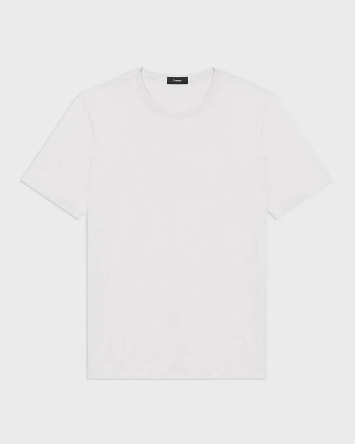 TShirts Polos Men Theory Essential Tee In Cosmos Slub Cotton White TShirts Polos Men Theory Essential Tee In Cosmos Slub Cotton White