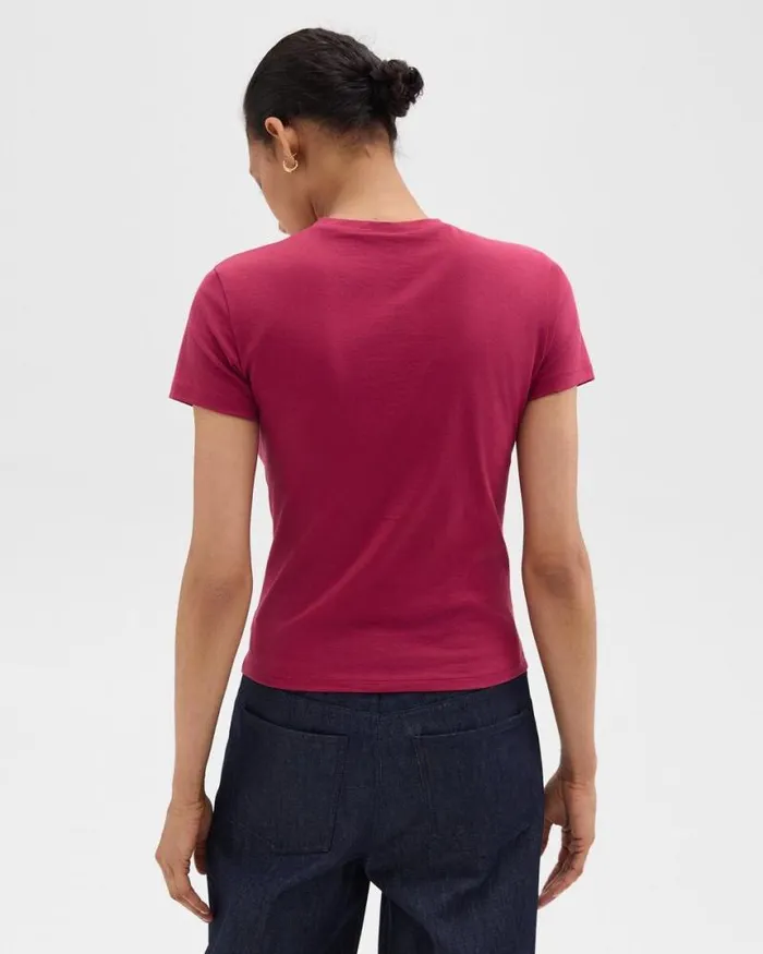 TShirts Tank Tops Women Theory Tiny Tee In Organic Cotton Deep Rose TShirts Tank Tops Women Theory Tiny Tee In Organic Cotton Deep Rose