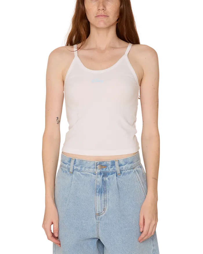 TSHIRTS Women OBEY Clothing BABY SCRIPT BRYN TANK White
