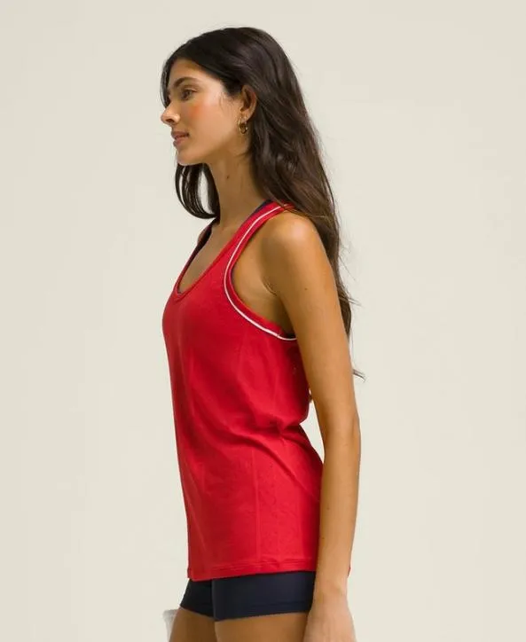 Tanks Women Wilson Center Court Pointelle Tank Wilson Red Tanks Women Wilson Center Court Pointelle Tank Wilson Red