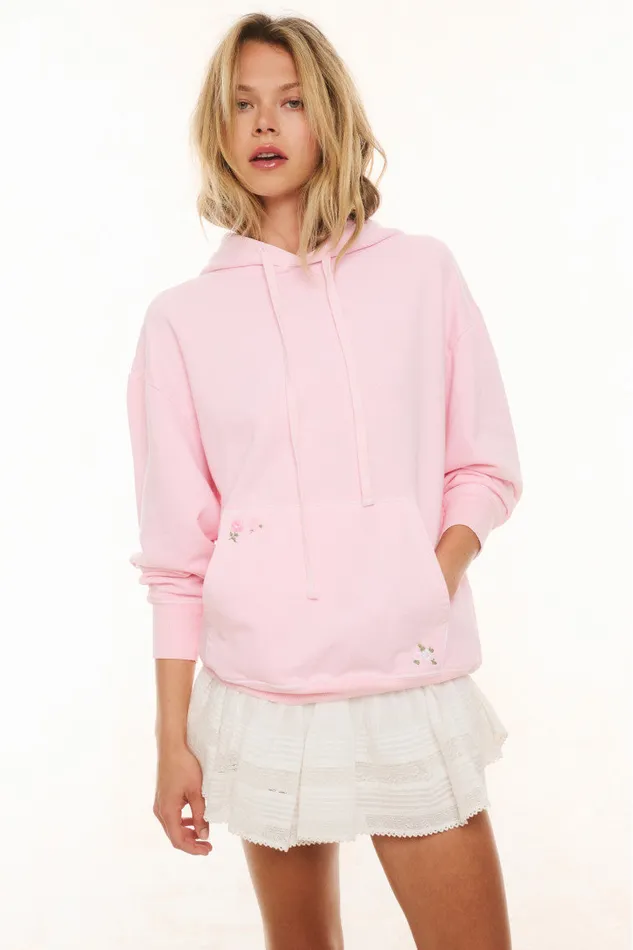 Tees and Fleece Women LoveShackFancy Lalita Hoodie Powder Pink