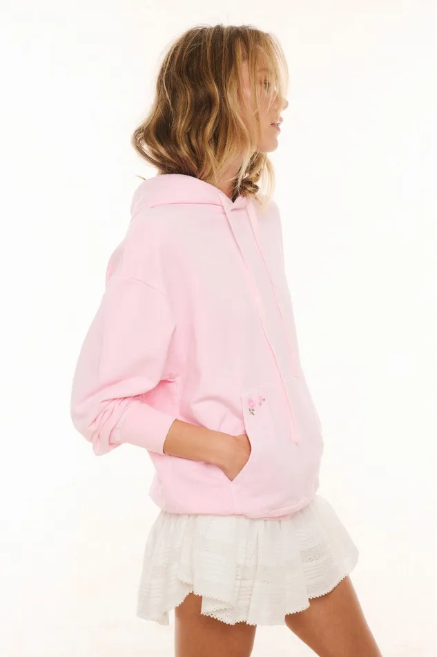 Tees and Fleece Women LoveShackFancy Lalita Hoodie Powder Pink