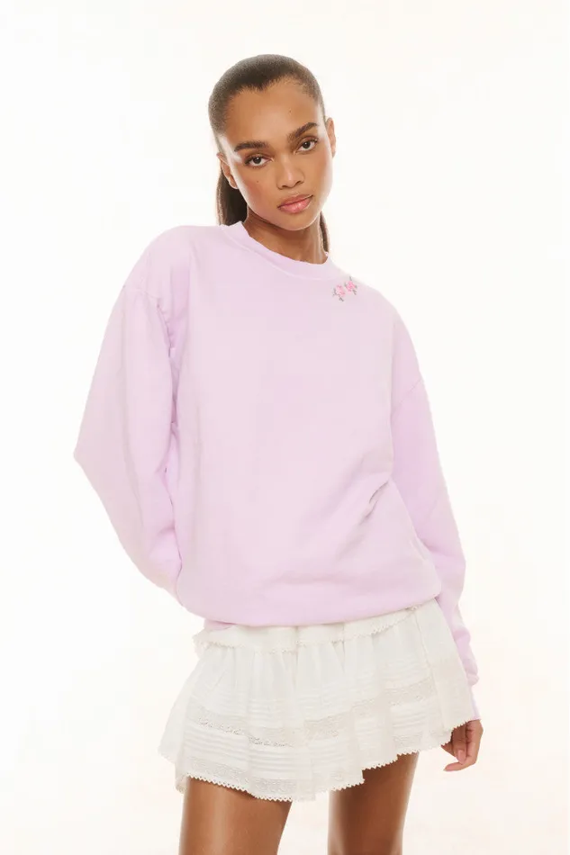 Tees and Fleece Women LoveShackFancy Palo Pullover Lavender Mist