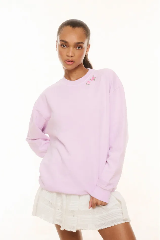 Tees and Fleece Women LoveShackFancy Palo Pullover Lavender Mist