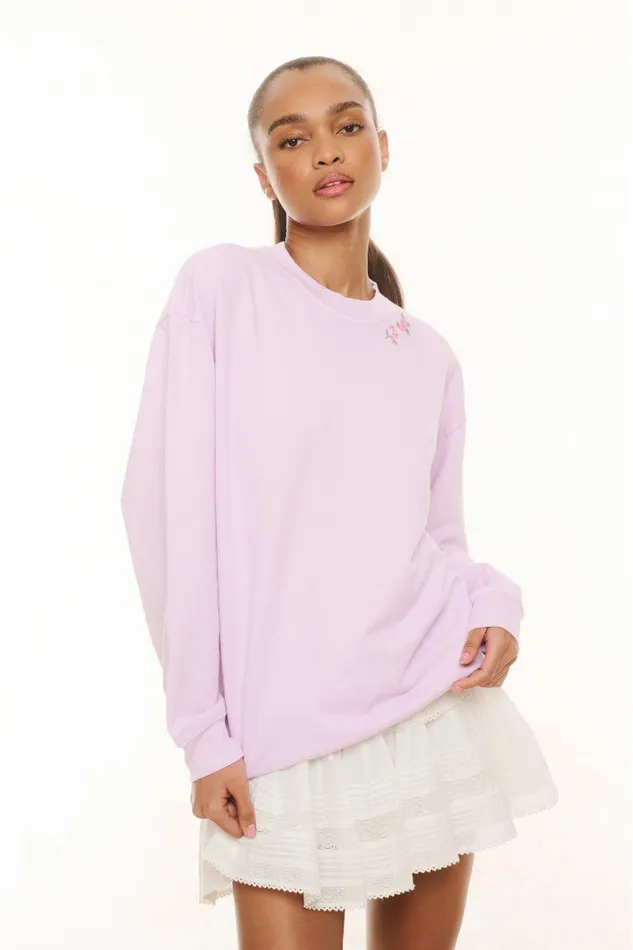 Tees and Fleece Women LoveShackFancy Palo Pullover Lavender Mist