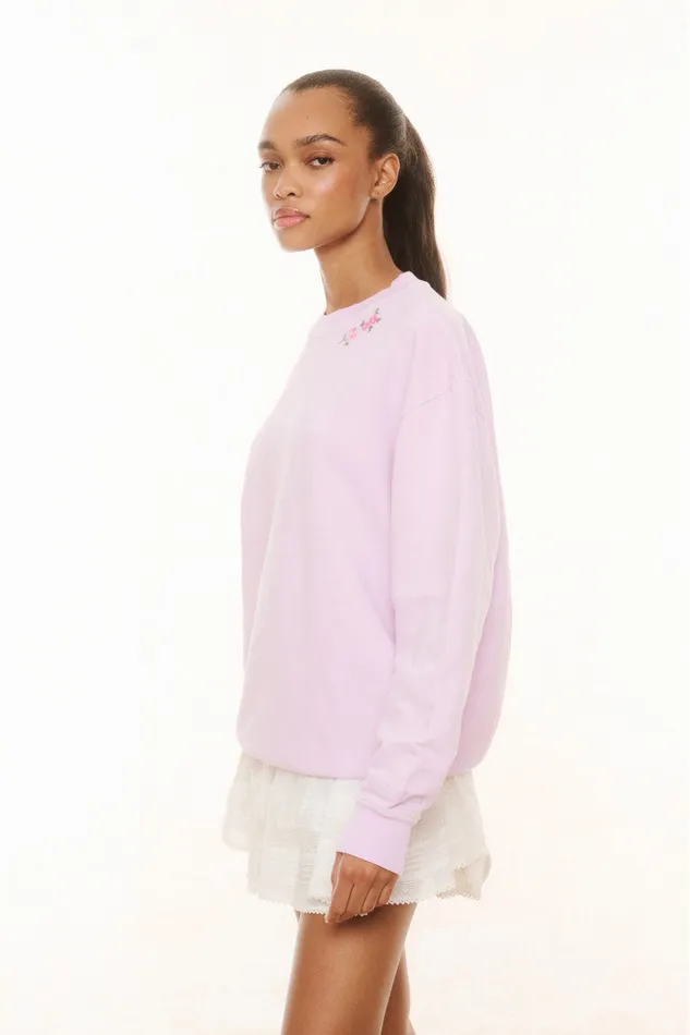 Tees and Fleece Women LoveShackFancy Palo Pullover Lavender Mist