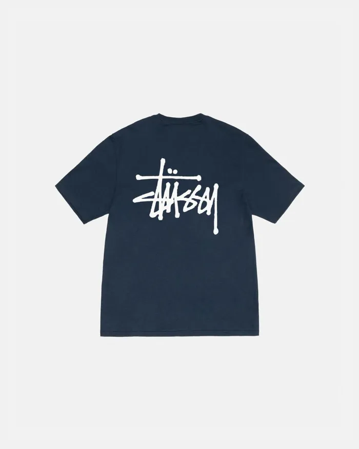 Tees MenWomen Stussy BASIC STSSY TEE Navy