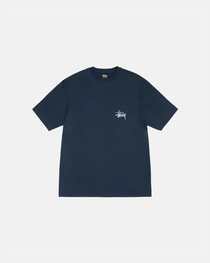 Tees MenWomen Stussy BASIC STSSY TEE Navy