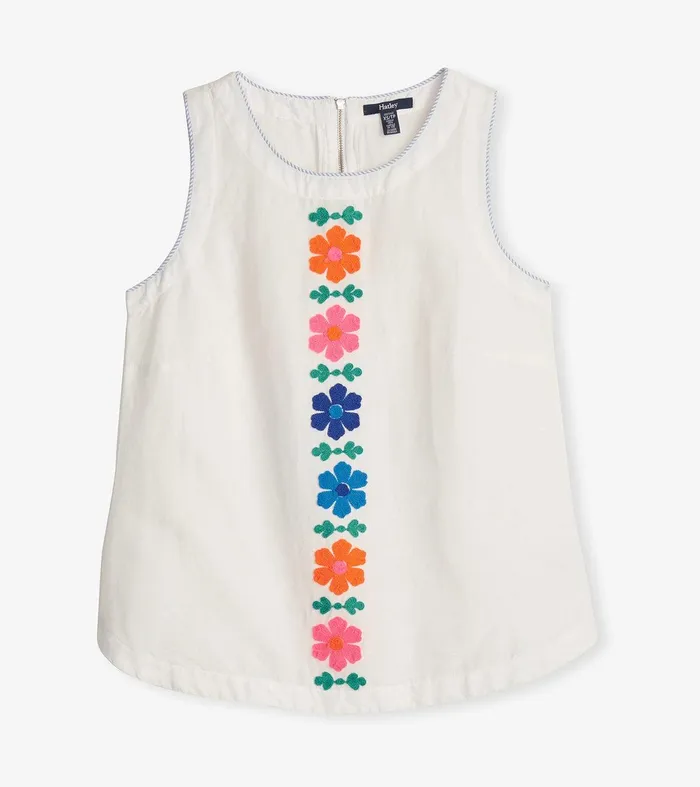 Tessa Tank Top 8211 Embroidered Flowers Hatley