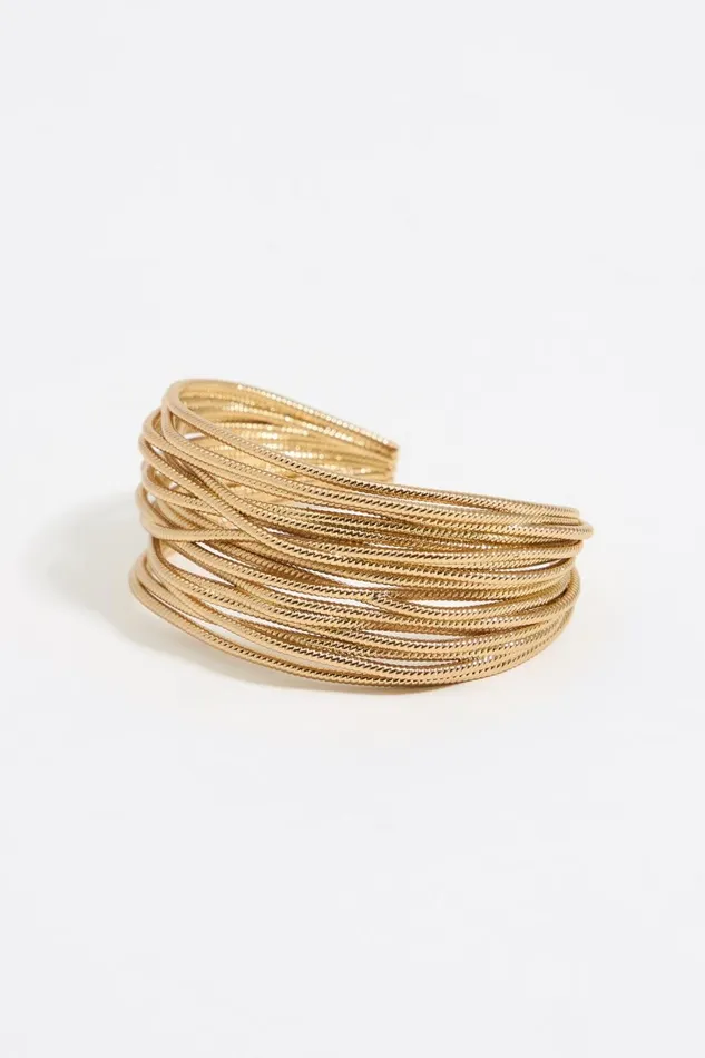 Textured Gold Bracelet Gold Women Bimba Y Lola Bracelets