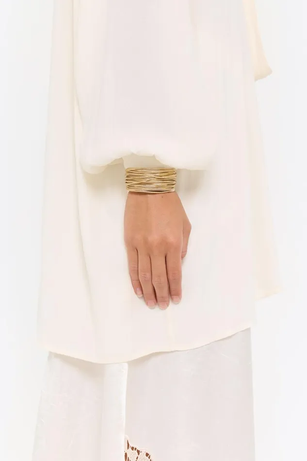 Textured Gold Bracelet Gold Women Bimba Y Lola Bracelets
