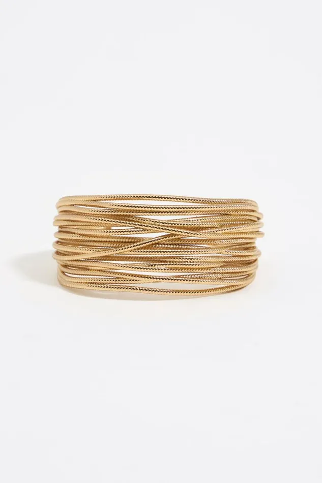Textured Gold Bracelet Gold Women Bimba Y Lola Bracelets