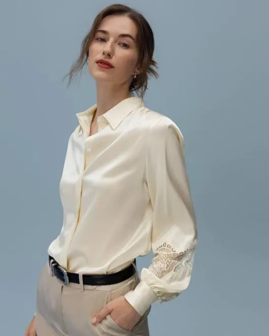 The Armeria Lace Blouse Women Blouses Lilysilk Shirts