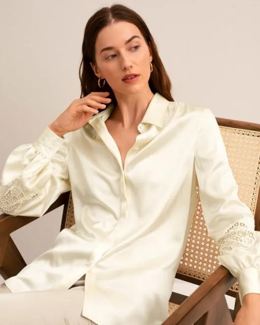 The Armeria Lace Blouse Women Blouses Lilysilk Shirts