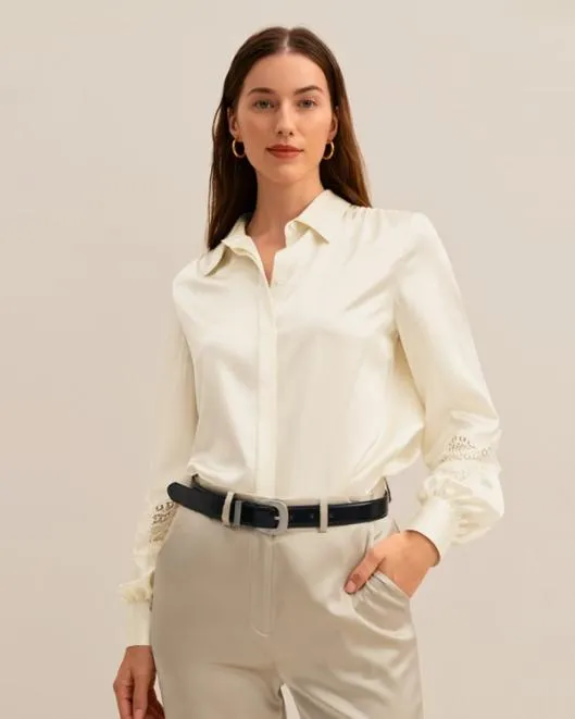 The Armeria Lace Blouse Women Blouses Lilysilk Shirts